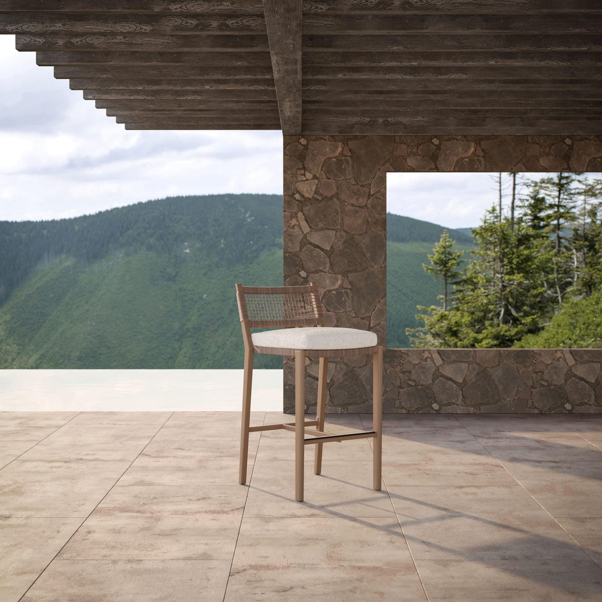 Azzurro Living Bozeman | Bar Stool (QTY 2) Bar Stool