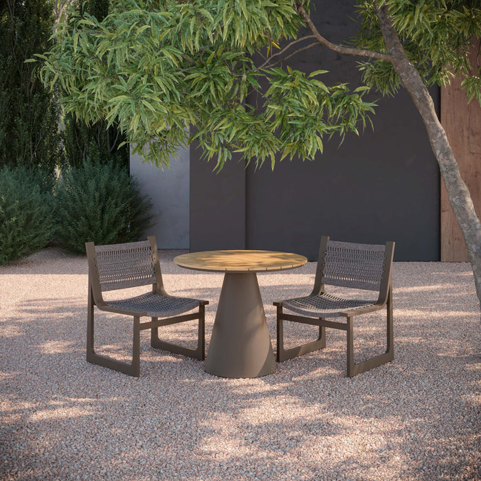 Leon | 36" Dining Table - Alpine WeatherWood Top