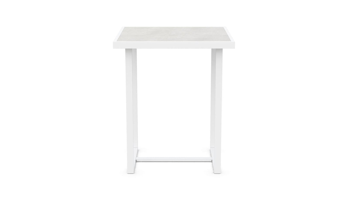 Pavia | 35" Bar Table - White - Dekton Top