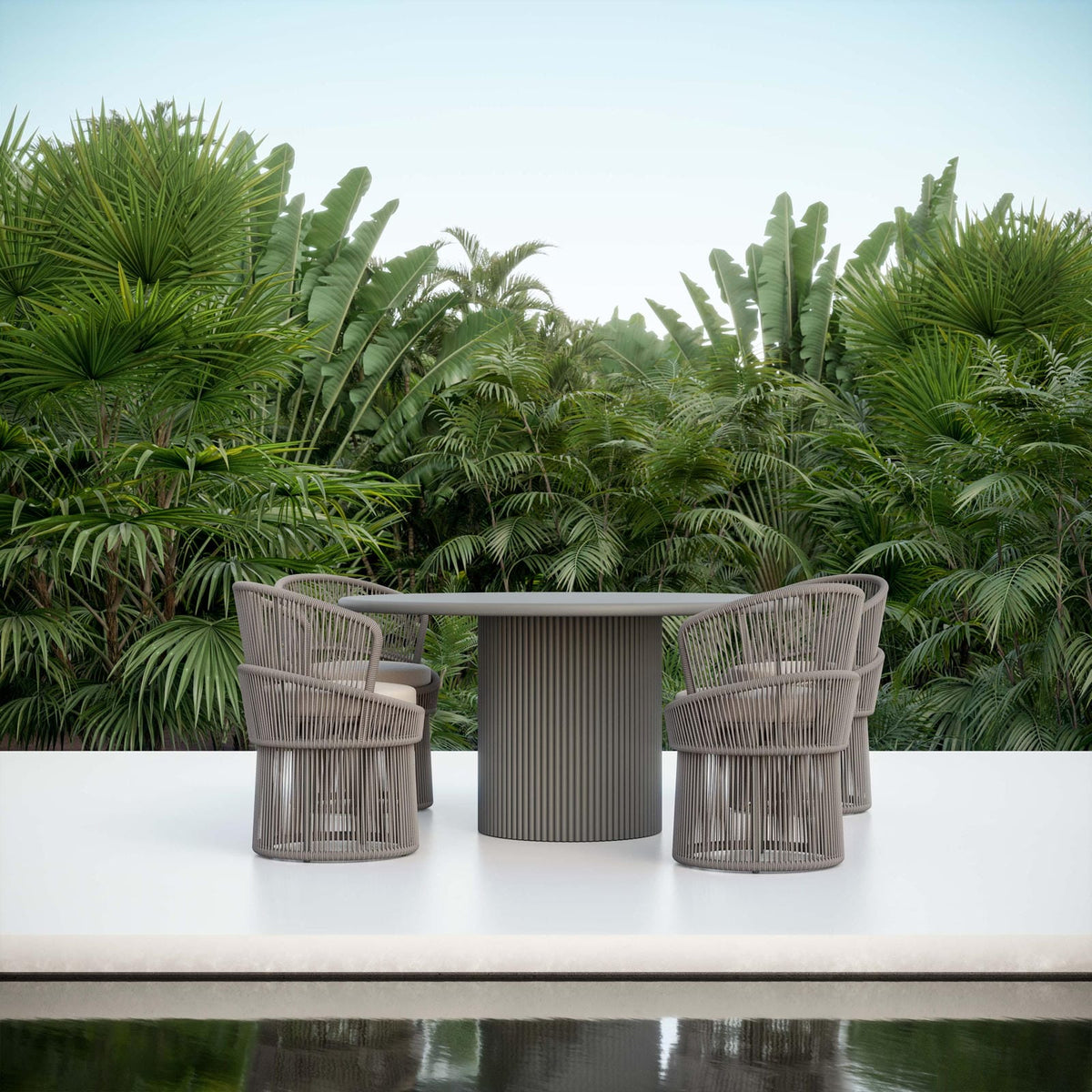 Azzurro Living Palma | 60" Dining Table - Charcoal Dining Tables