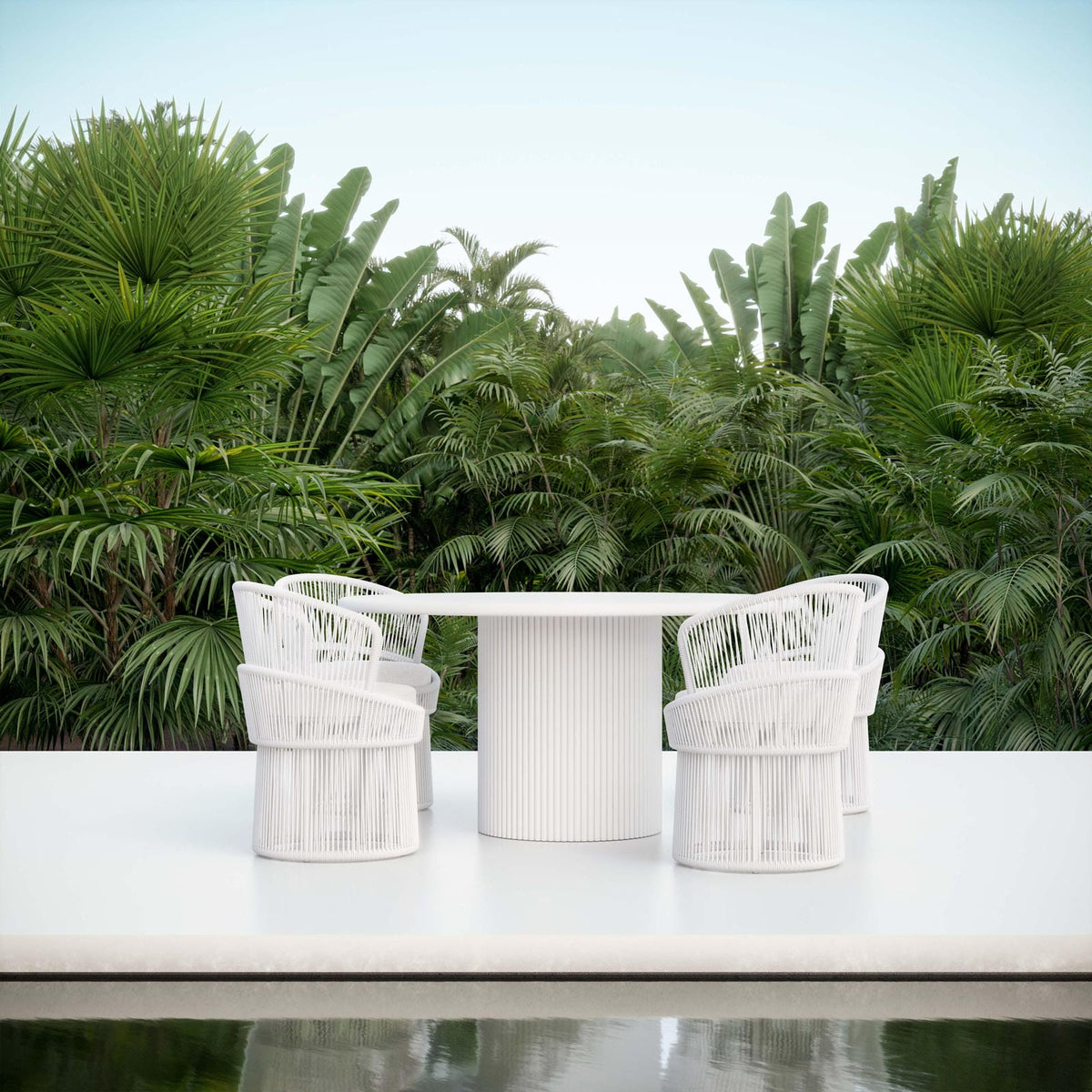 Azzurro Living Palma | 60" Dining Table - White Dining Tables