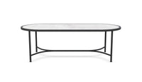 Athens | 96" Oval Dining Table - Dekton Top Dining Tables Azzurro Living