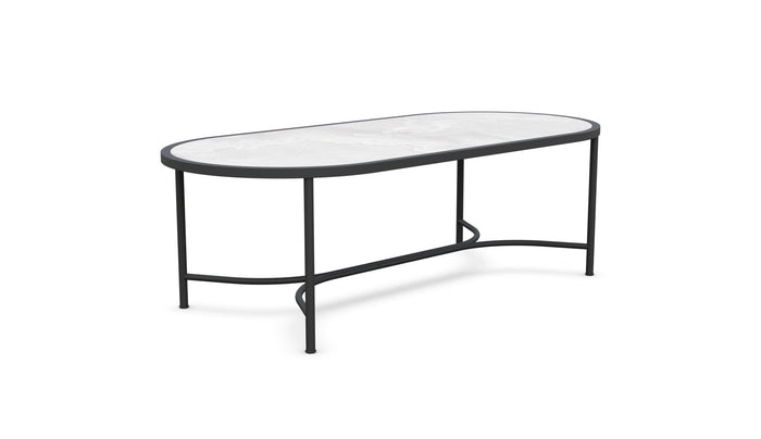 Athens | 96" Oval Dining Table - Dekton Top Dining Tables Azzurro Living