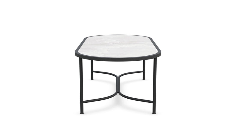 Athens | 96" Oval Dining Table - Dekton Top Dining Tables Azzurro Living