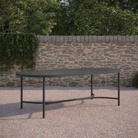 Athens | 96" Oval Dining Table - Dekton Top Dining Tables Azzurro Living