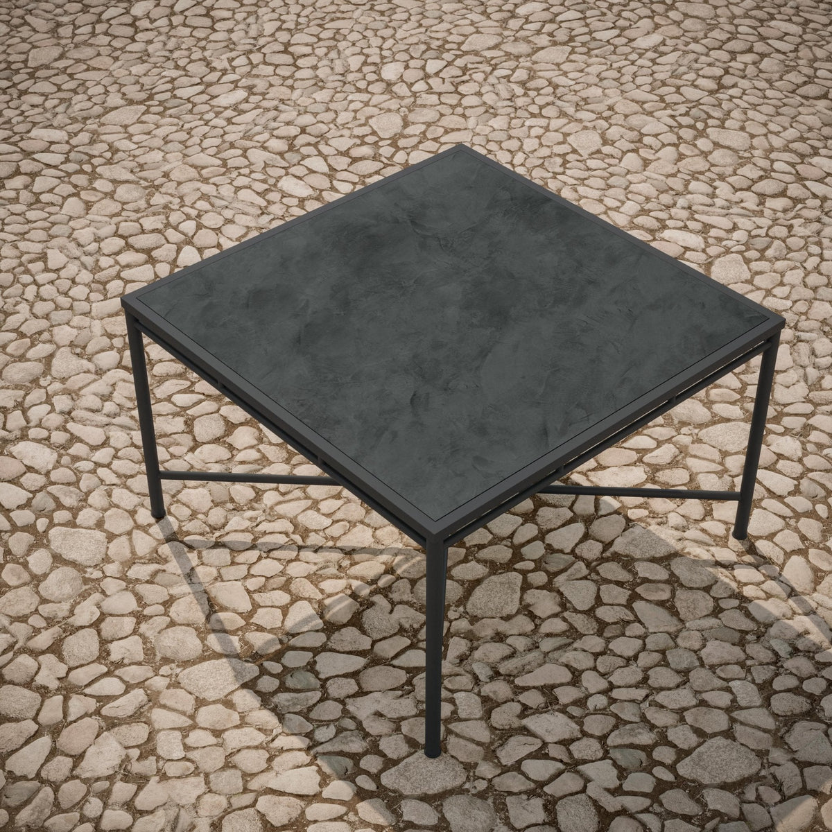 Athens | Square Dining Table - Dekton Top Dining Tables Azzurro Living