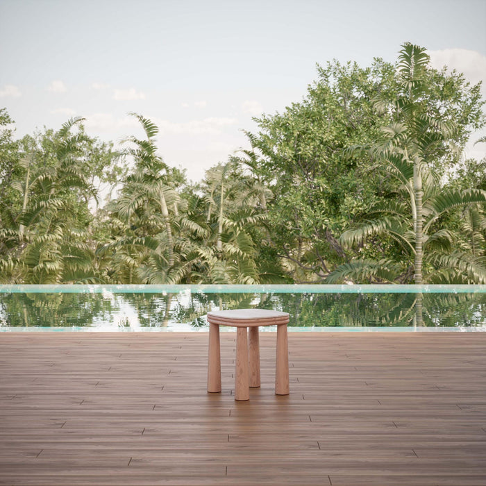 Biscayne | Side Table | Travertine - Azzurro LivingAzzurro Living