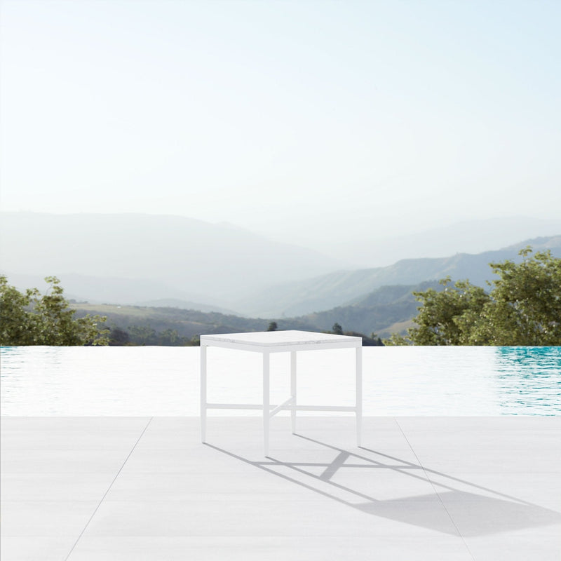Corsica | Side Table - White. Marble Side Tables Azzurro Living