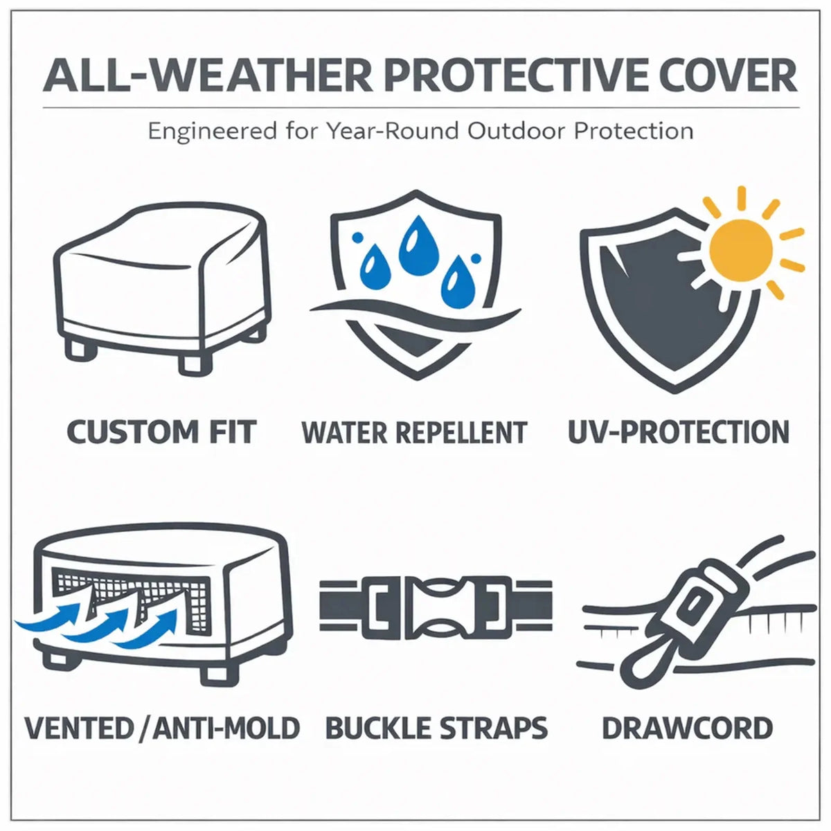 Fitted Outdoor Cover Cozumel Rocking Chair - Azzurro LivingAzzurro Living