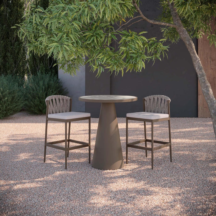 Leon | 35.5" Bar Table Bronze - Dekton Top - Azzurro LivingAzzurro Living