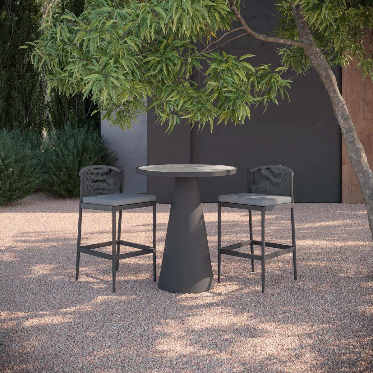 Leon | 35.5" Bar Table Charcoal - Dekton Top - Azzurro LivingAzzurro Living