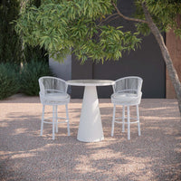 Leon | 35.5" Bar Table White - Dekton Top - Azzurro LivingAzzurro Living