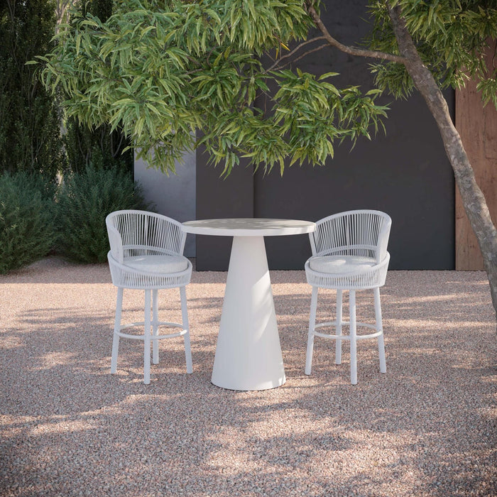 Leon | 35.5" Bar Table White - Dekton Top - Azzurro LivingAzzurro Living