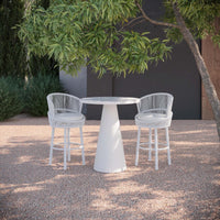 Leon | 35.5" Bar Table White - Dekton Top - Azzurro LivingAzzurro Living