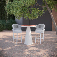 Leon | 35.5" Bar Table White - Dekton Top - Azzurro LivingAzzurro Living