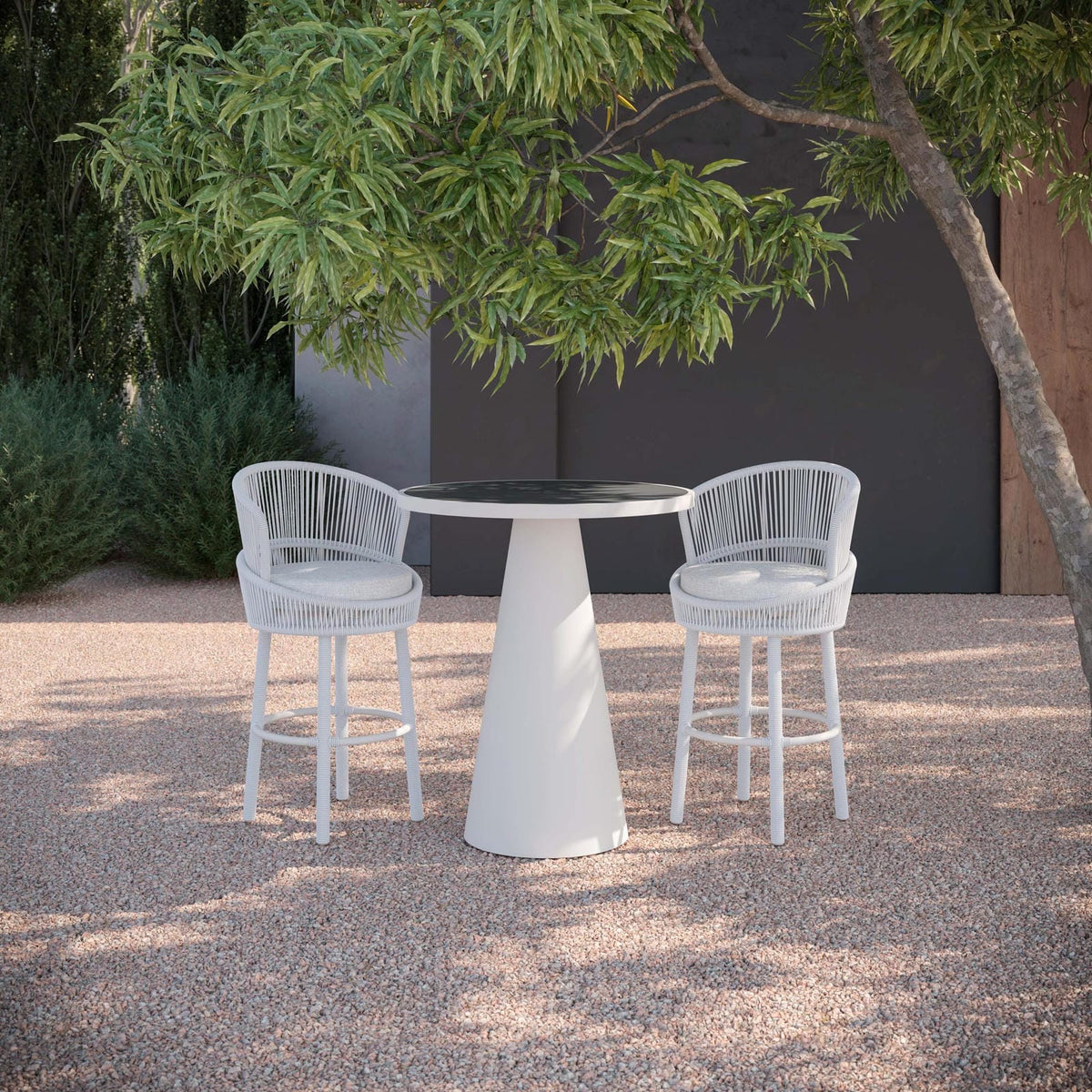 Leon | 35.5" Bar Table White - Dekton Top - Azzurro LivingAzzurro Living