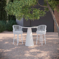 Leon | 35.5" Bar Table White - Dekton Top - Azzurro LivingAzzurro Living