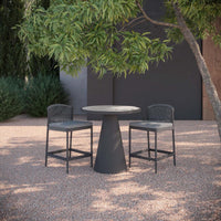 Leon | 35.5" Counter Table Charcoal - Dekton Top - Azzurro LivingAzzurro Living