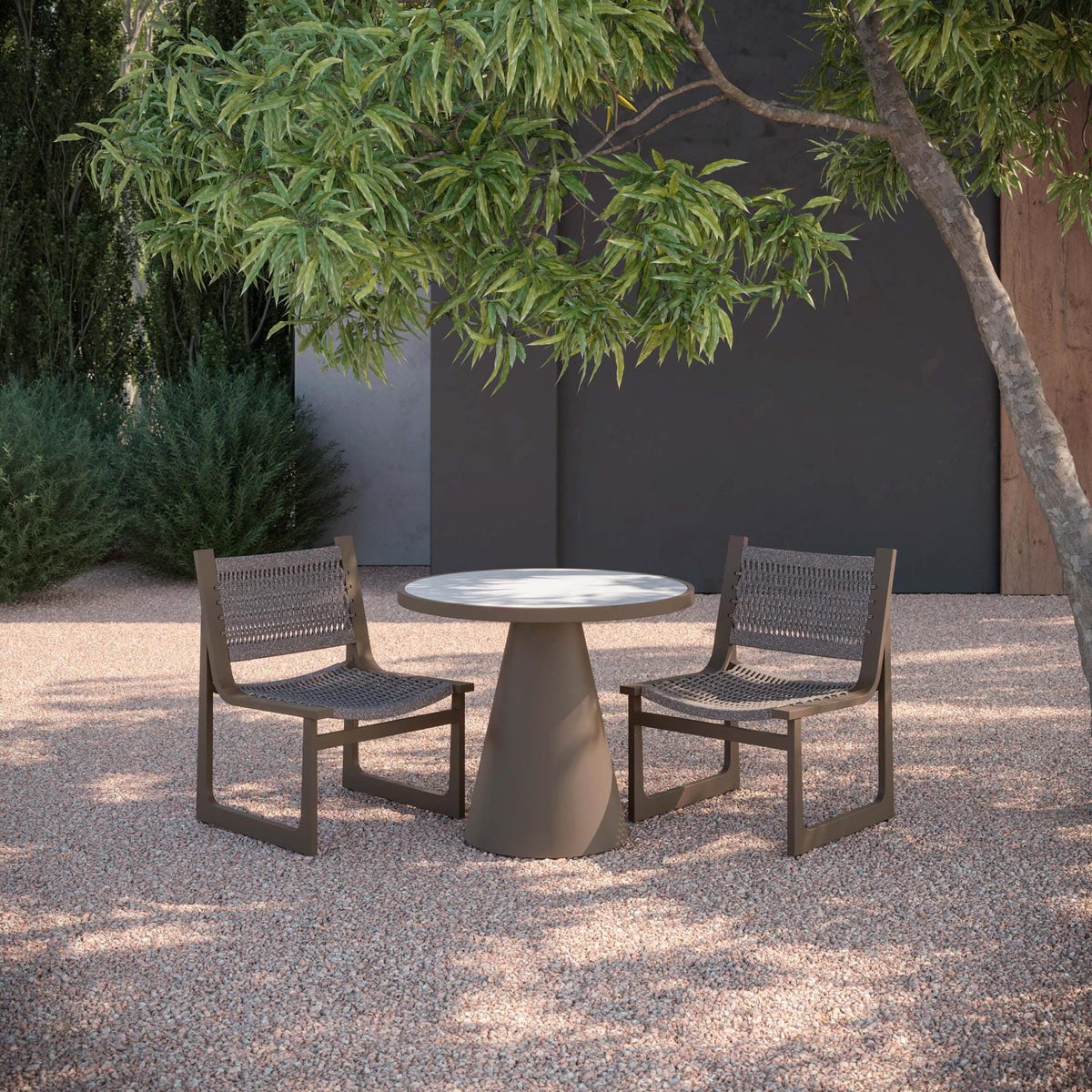 Leon | 35.5" Dining Table Bronze - Dekton Top - Azzurro LivingAzzurro Living