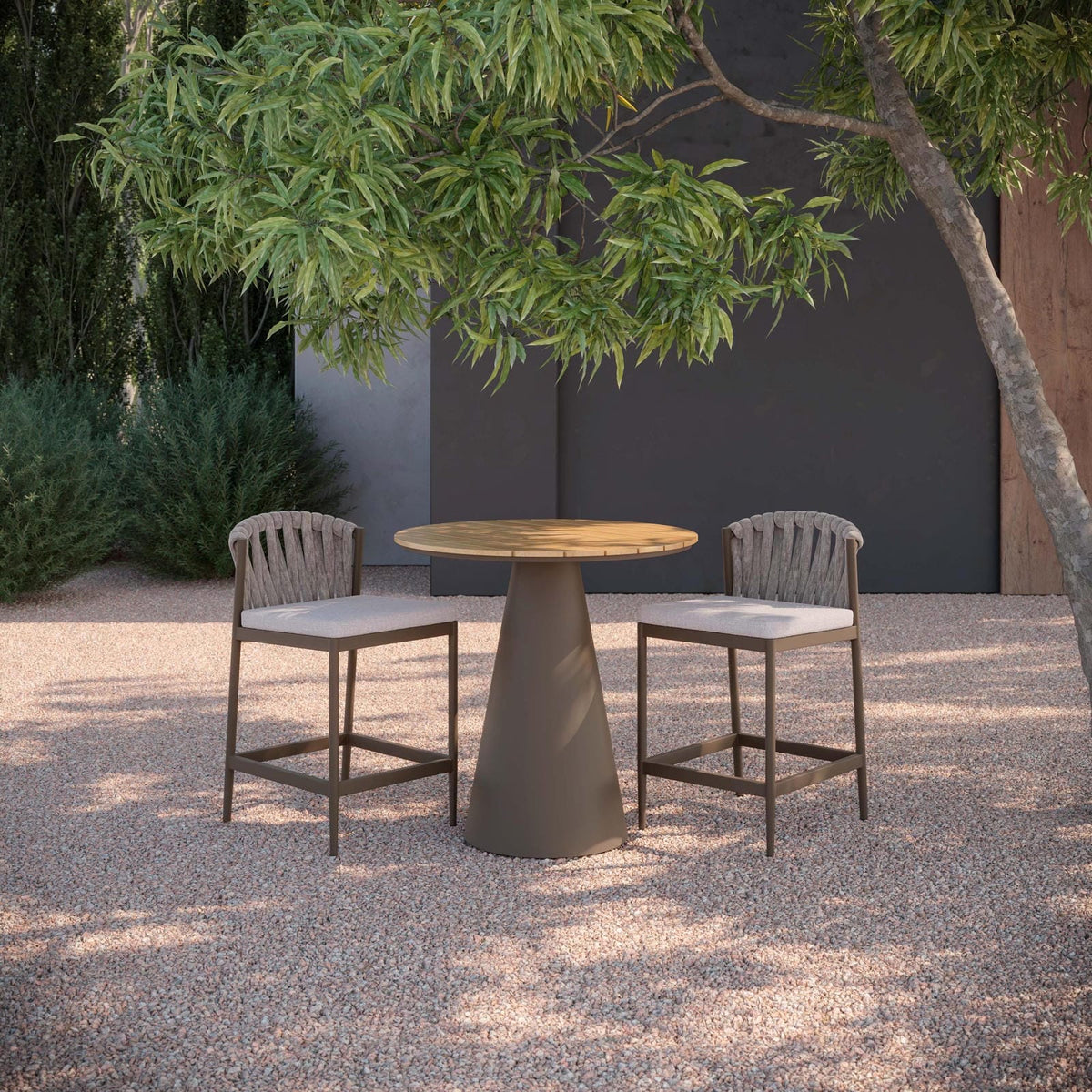 Leon | 36" Counter Table - Alpine Weatherwood Top - Azzurro LivingAzzurro Living