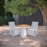 Leon | 36" Dining Table - Alpine WeatherWood Top - Azzurro LivingAzzurro Living