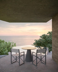 Leon | 36" Dining Table - Alpine WeatherWood Top - Azzurro LivingAzzurro Living