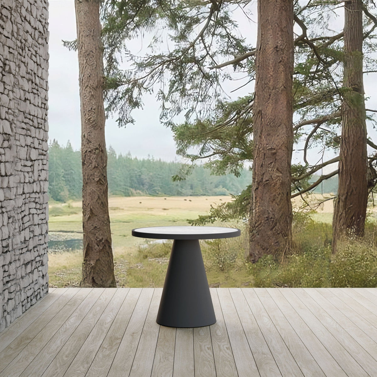 Leon Dining Table Charcoal - Helena Dekton Top Dining Tables Azzurro Living