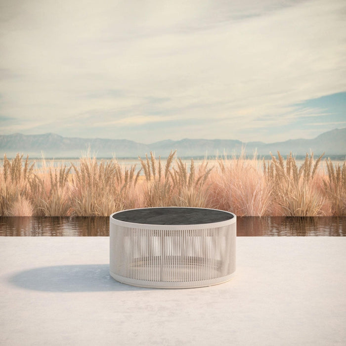 Malta Round Coffee Table Birch - Micron Dekton Top Coffee Tables Azzurro Living