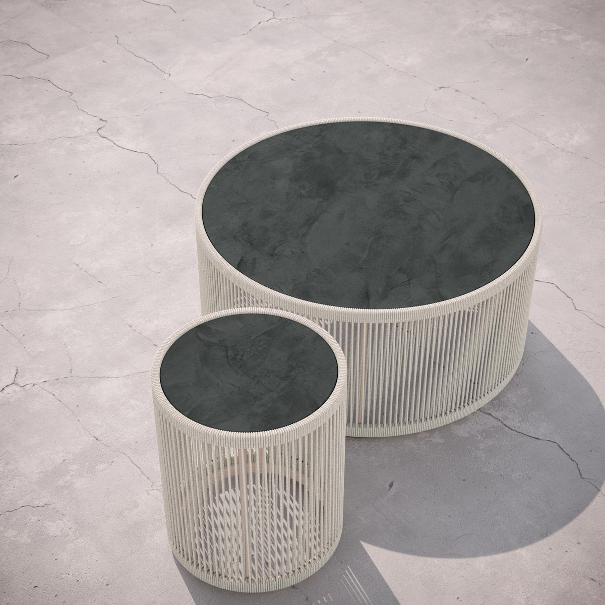 Malta Round Coffee Table Birch - Micron Dekton Top Coffee Tables Azzurro Living