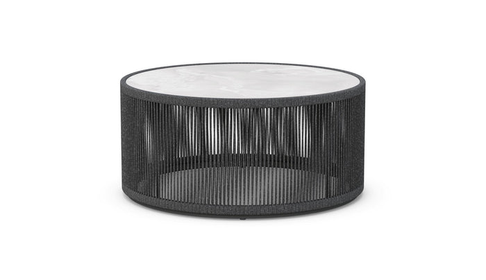 Malta Round Coffee Table Pebble - Helena Dekton Top Coffee Tables Azzurro Living
