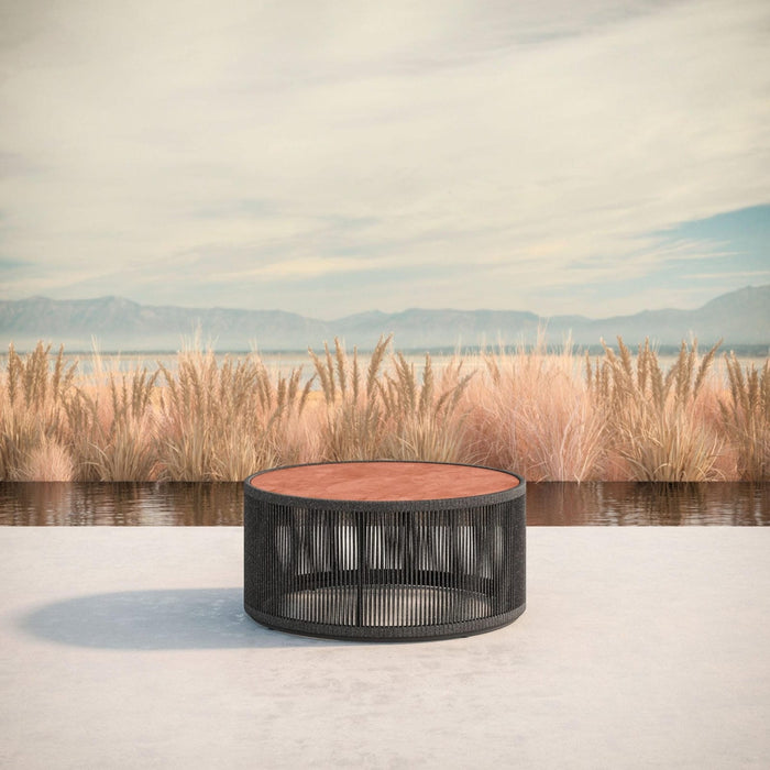 Malta Round Coffee Table Pebble - Umber Dekton Top Coffee Tables Azzurro Living