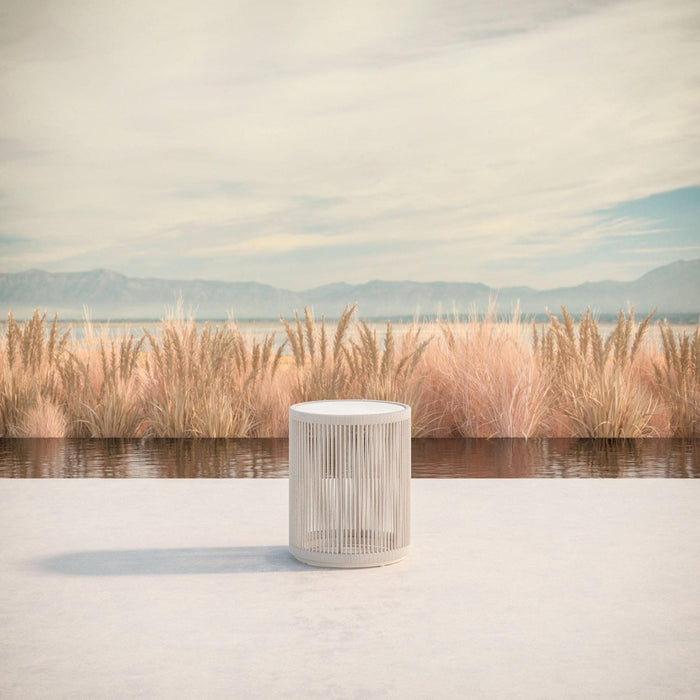 Malta Side Table Birch - Helena Dekton Top Side Tables Azzurro Living