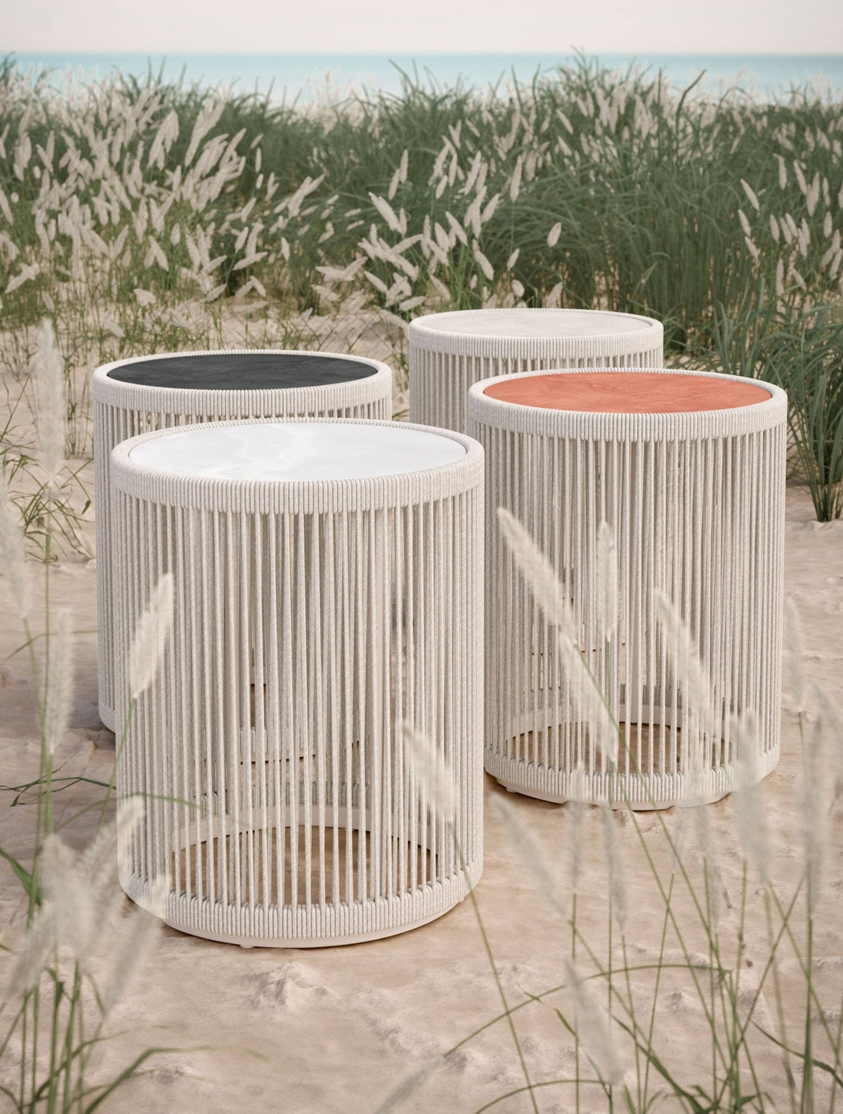 Malta Side Table Birch - Umber Dekton Top Side Tables Azzurro Living