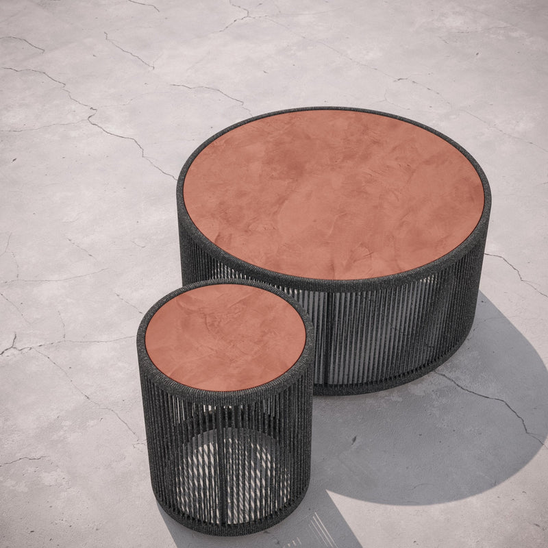 Malta Side Table Pebble - Umber Dekton Top Side Tables Azzurro Living