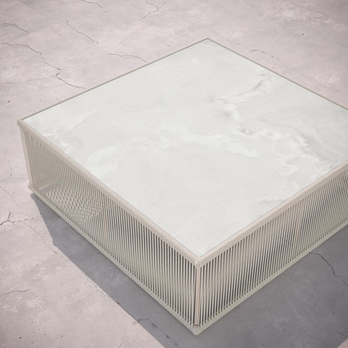 Malta Square Coffee Table Birch - Helena Dekton Top Coffee Tables Azzurro Living