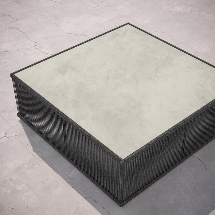 Malta Square Coffee Table Pebble - Albarium Dekton Top Coffee Tables Azzurro Living