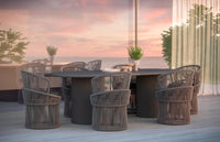 Palma | 96" Dining Table - Charcoal Dining Tables Azzurro Living