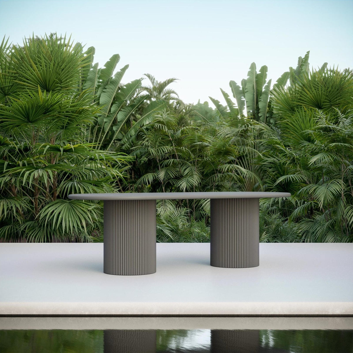 Palma | 96" Dining Table - Charcoal Dining Tables Azzurro Living