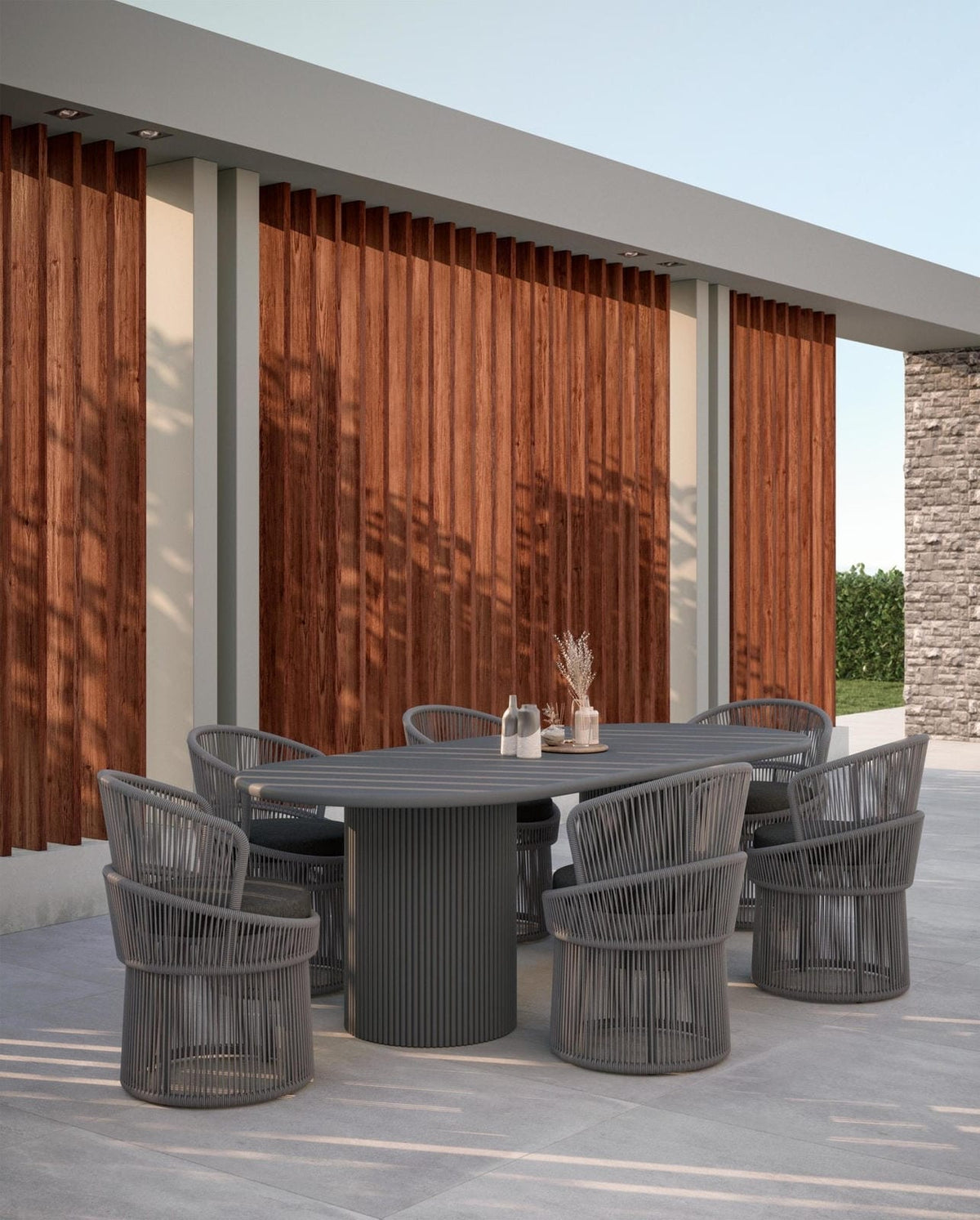 Palma | 96" Dining Table - Charcoal Dining Tables Azzurro Living