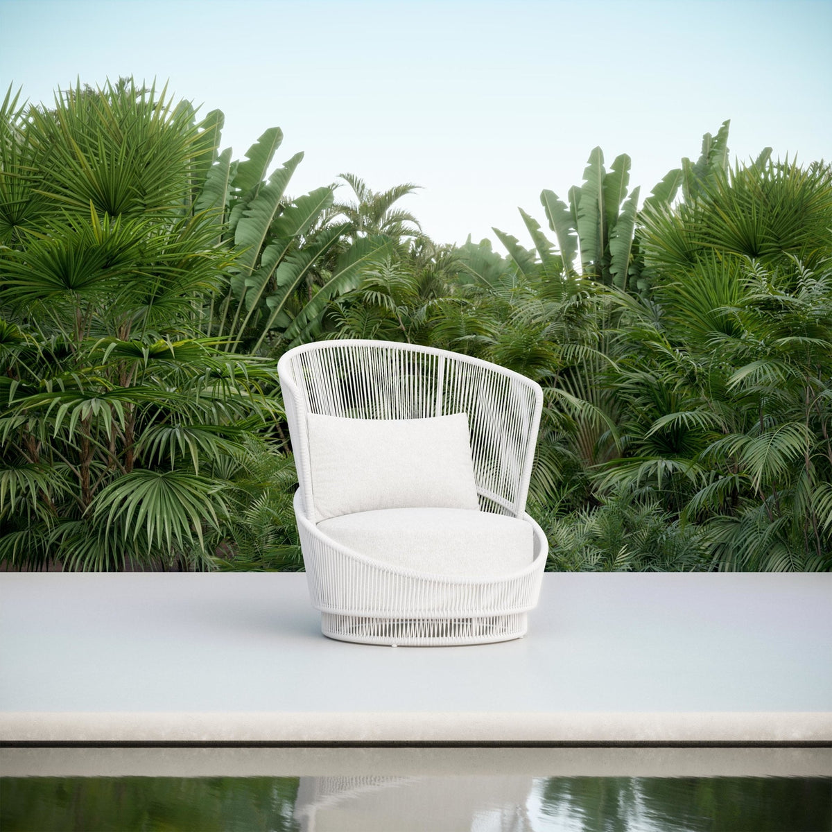Palma | Club Chair Swivel - White Mist Club Chairs Azzurro Living