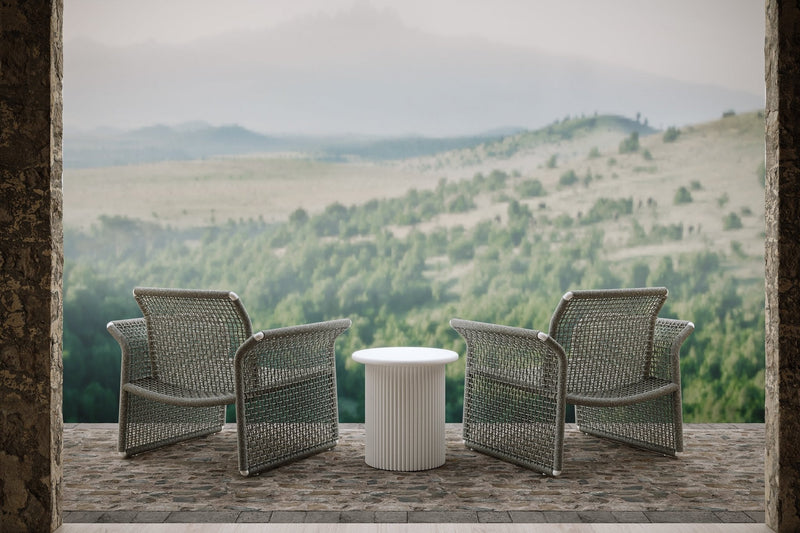 Palma | Side Table - White - Azzurro LivingAzzurro Living