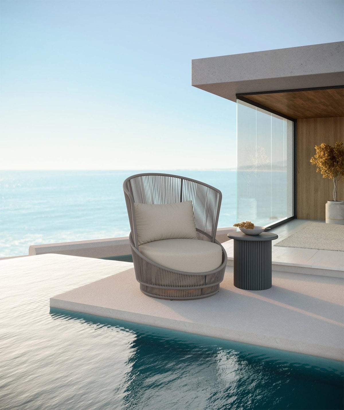 Palma | Swivel Club Chair - Mocha - Azzurro LivingAzzurro Living