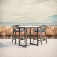 Pavia | 35" Counter Table - Charcoal - Dekton Top Dining Table-Counter Azzurro Living