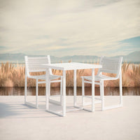 Pavia | 35" Counter Table - White - Dekton Top Dining Table-Counter Azzurro Living