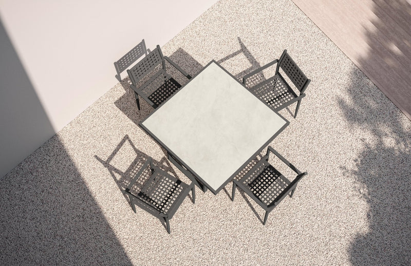 Pavia | 48" Dining Table - Charcoal - Dekton Top Dining Tables Azzurro Living