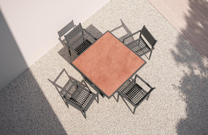 Pavia | 48" Dining Table - Charcoal - Dekton Top Dining Tables Azzurro Living