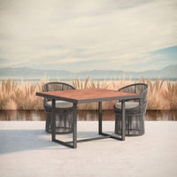 Pavia | 48" Dining Table - Charcoal - Dekton Top - Azzurro LivingAzzurro Living