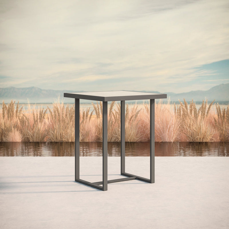 Pavia | 35" Bar Table - Charcoal - Dekton Top Dining Table-Bar Azzurro Living