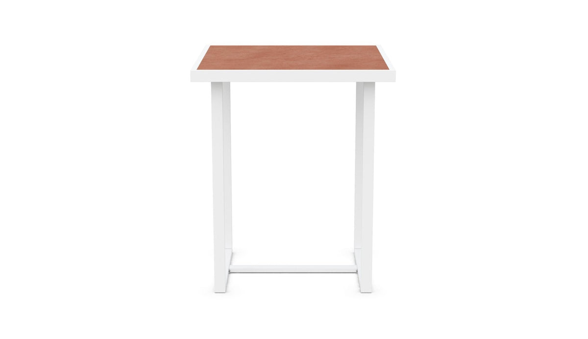 Pavia | 35" Bar Table - White - Dekton Top Dining Table-Bar Azzurro Living