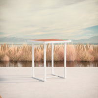 Pavia | 35" Bar Table - White - Dekton Top Dining Table-Bar Azzurro Living